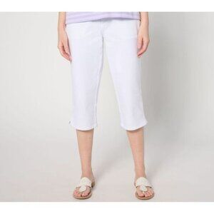 Quacker Factory DreamJeannes Capri Size 2X Regular Flat Waistband Minimalist NEW